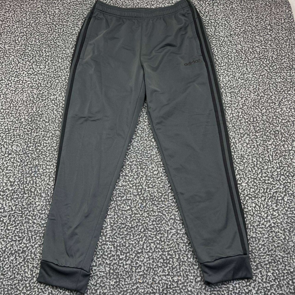 Adidas Sweatpants‎ Men Large Gray Black Drawstring Pocket Outdoor 32x30